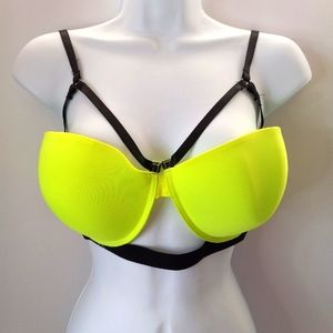Body Frosting Neon Strappy Caged Bra